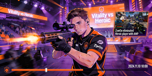 CS:GO巴黎Major总决赛Vitality对阵Heroic全场回放，ZywOo精彩狙击