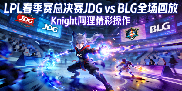 LPL春季赛总决赛JDG对阵BLG全场回放，Knight阿狸精彩操作
